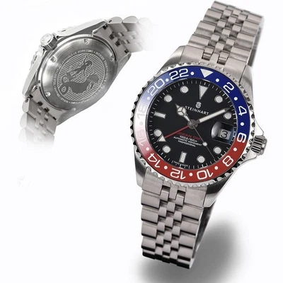 Steinhart Ocean 39 GMT.2 BLUE-RED Ceramic Men's Diver Watch 103-1061 - Image 1 of 4