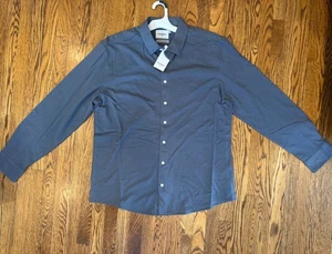 Good Fellow Buttoned Up Mens Gray Shirt Size L New - Picture 1 of 12
