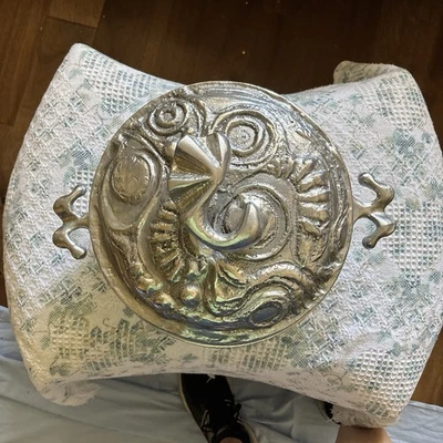 Mid Century Don Drumm  Aluminum Sunface Casserole Dish 3 QT Very Ornate - Image 1 of 4