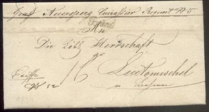 ÖSTERREICH 1834 VORPHILABRIEF von BRÜNN nach LEUTOMISCHEL MILITARIA(D0845 - Picture 1 of 1