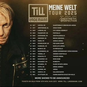 Till Lindemann 1x Stehplatz- INNENRAUM 27.11.2025 Nürnberg Meine Welt-Tour - Bild 1 von 1
