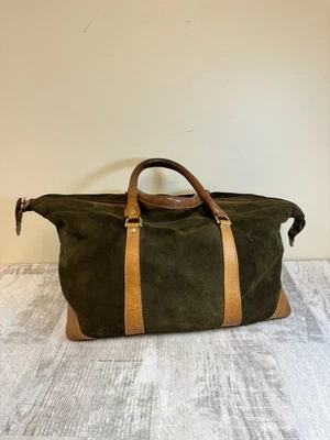 VINTAGE G.H. BOLSO DE LONA BASS & CO 18"" EN LA PARTE INFERIOR EXCELENTE ESTADO Foto 1 de 4