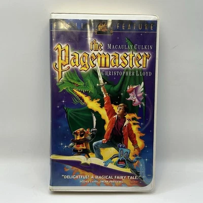 The PageMaster VHS 1995 Video Tape Macaulay Culkin Movie Clamshell Nearly New! - Image 1 of 4