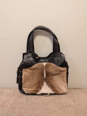 Diane Gail Springbok Fur Purse RARE Y2K FALL Designer Leather Discounted retail - Image 1 of 4