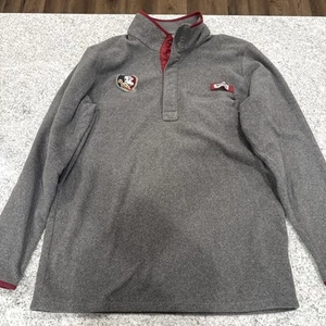 Men’s Florida State Seminoles Columbia Large Button Up Pullover Sweatshirt - Picture 1 of 6