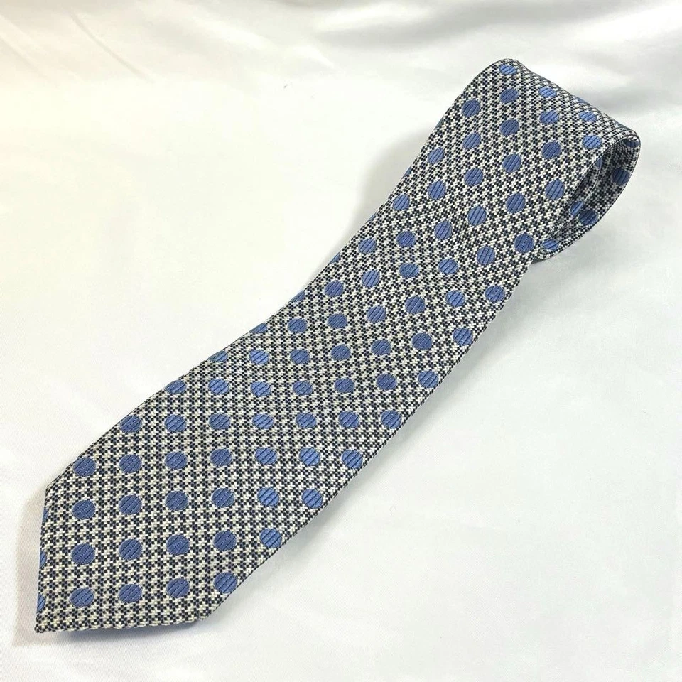 Corbata de cuello Tom Ford ancha blanca negra azul lunares 100 % seda excelente regalo Foto 1 de 4