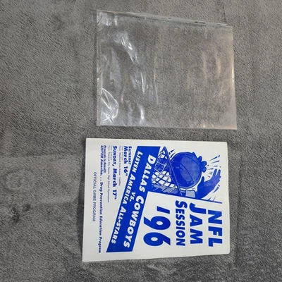 Vintage Dallas Cowboys Program NFL Jam Session '96 Signed Gary Hogeboom 90s - Image 1 of 4