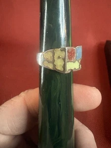 Vintage Modernist Ring Size 8.5 Unknown Stone/Resin? - Picture 1 of 10