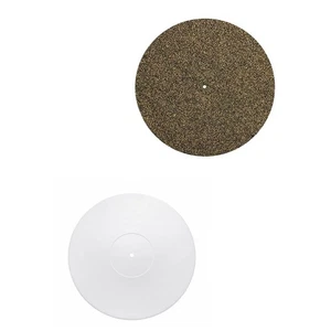 12" Acrylic&Cork&Rubber Slip Turntable Platter Mat Record Player Anti-static Pad - Picture 1 of 15
