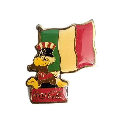 复古 1980 年 L.A. 奥林匹克委员会徽章 Sam the Eagle 意大利可口可乐 — 第 1/2 张图片