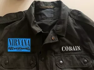 Nirvana Nevermind Cobain Patch Midnight Black Camouflage Shirt Bleach In Utero - Bild 1 von 4