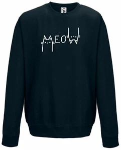 Lindo gato maullido sudadera jersey amante del gato regalo presente tallas para adultos y niños - Imagen 1 de 20