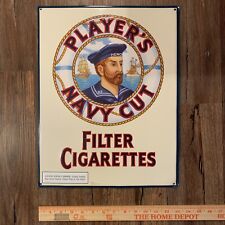 1996 Player's Navy Cut Filter Cigarettes  metal sign Adver 17” x 13” Excl
