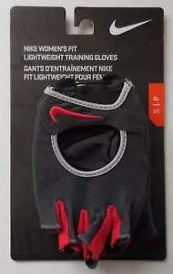 Nike Fit Lightweight Training Gloves Anthracite/Sport Red Women S/P - Picture 1 of 6