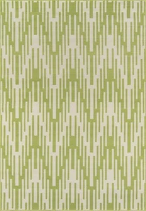 Momeni Baja Ikat Polypropylene Green Indoor Outdoor Rug 6'7" X 9'6" - Picture 1 of 4