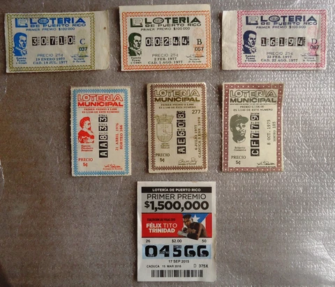 LOTERIA/LOTTERY PUERTO RICO 1976-78 Clemente, Betances, Power Tito Trinidad 2015 Cover