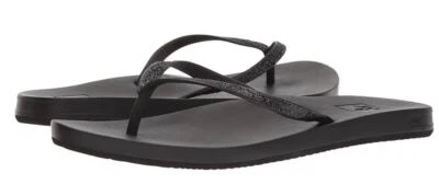 Sandalia Chancla Mujer Reef Cushion Stargazer RF1949 Color Negro/Negro Totalmente Nueva Foto 1 de 4