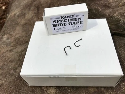 Raven Specimen Wide Gap Hooks size #12, 100 ct Box - Image 1 of 2