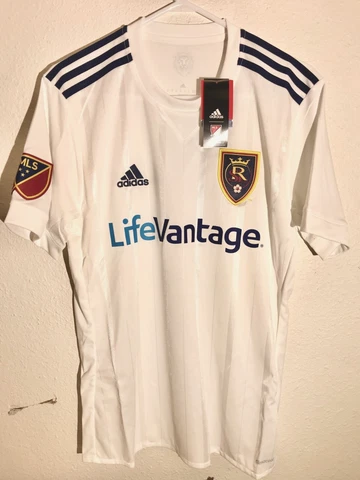 ADIDAS MLS REAL SALT LAKE 2018 TEAM JERSEY WHITE SIZE S Cover