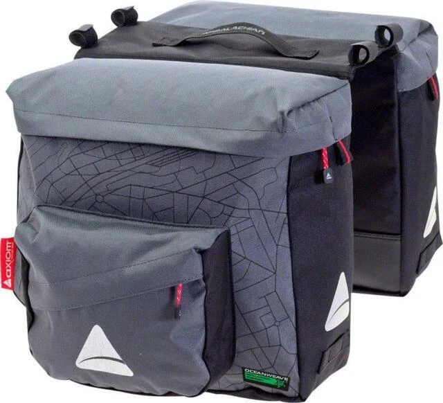 Axiom Seymour Oceanweave P25 Twin Panniers - Gray/Black (404043-01)