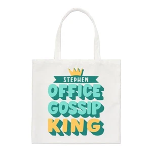 Personalised Office Gossip King Regular Tote Bag Funny Work Employee Shopper - Picture 1 of 1