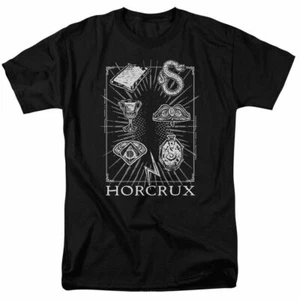 Harry Potter Horcrux Symbols T Shirt Mens Licensed Wizard Movie Tee Black - Picture 1 of 2