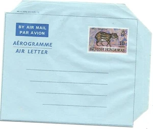 BRITISH HONDURAS: Aerogramme 10c. Gibnut / 1969 / MNH / animals - Afbeelding 1 van 2