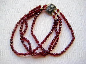Altes böhmisches Armband, mit Granat und Silber! - Bild 1 von 2