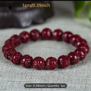 1pc Cinnabar Style Lotus Single Loop Bracelet Exquisite Versatile Bracelet - Picture 1 of 5