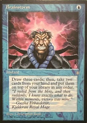 MTG Brianstorm Ice Age Christ Rush Illus. 1995 - Image 1 of 2