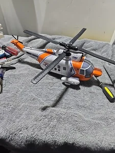 Vintage 2000 Tonka COAST GUARD LOS ANGELES Helicopter Talks & Lights Work (A153) - Picture 1 of 3
