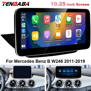 Radio estéreo Carplay inalámbrica pantalla Linux coche 10,25"" para Benz B W246 2011-2019 - Imagen 1 de 12