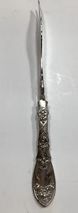 Vintage Oxford Silver Plate Twist Handle Butter Knife Narcissus 7 1/4 in - Picture 1 of 7