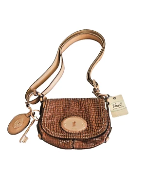 NEW Genuine Leather FOSSIL Maddox CROSSBODY BAG Small Flap Saddle ZB4865216 - Image 1 of 4