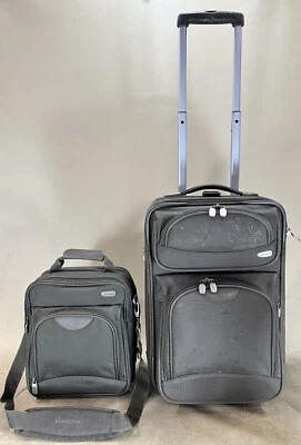 Used DAKOTA by Tumi Taupe 20" Upright Exp Wheeled Suitcase & 13” crossbody Bag - Image 1 of 4