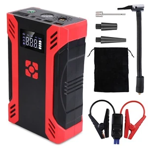 2000mAh Car Jump Starter Car Battery Booster Portable Auto Digital Tire Inflator - Picture 1 of 12