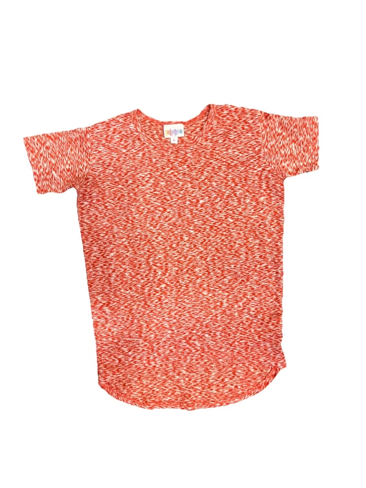 Top túnica LuLaRoe para niñas talla 6 rojo blanco manga corta elástico Foto 1 de 4