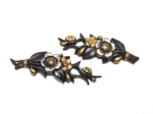 Japan antique Edo Meiji era camellia Menuki shalkudo sword katana No Box   - Picture 1 of 8