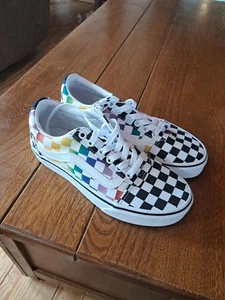 VANS Comfycush Era Tie Dye Checker Women’s 6 Men 4.5 Checkerboard Multi NWOB - Picture 1 of 6