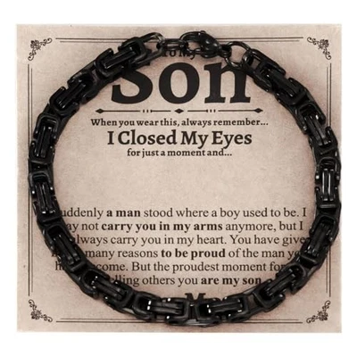 Pulsera Hijo De Mamá A Hijos Cerré Mis Ojos Madre A Mis Hijos Cumpleaños  Foto 1 de 4