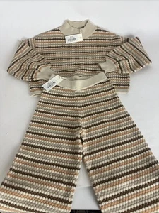 New Set Two Piece Rylee + Cru Aspen Sweater - Fall Stripe With Pants Size 4-5Y - Picture 1 of 10
