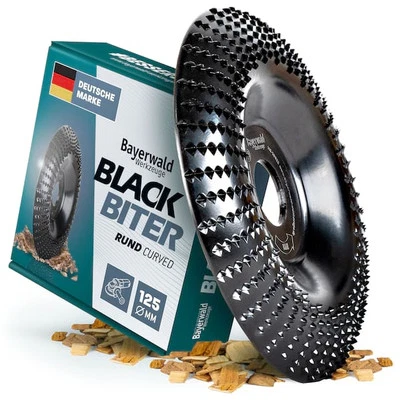 BAYERWALD WERKZEUGE Bayerwald Raspelscheibe Black Biter rund / curved Ø125 mm für Winkelschleifer