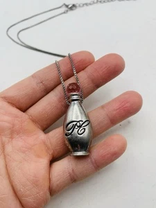 Vintage Avon 2004 Presidents Club Pink Crystal Perfume Bottle 22 In Necklace - Picture 1 of 14