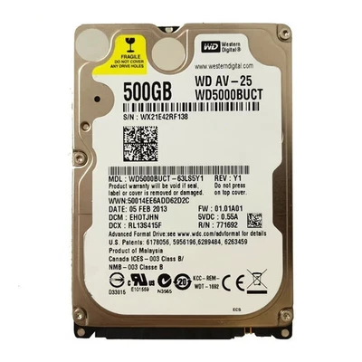 Western Digital 500GB WD5000BUCT 5400RPM 16MB SATA 2.5" Laptop HDD Hard Drive - Image 1 of 3