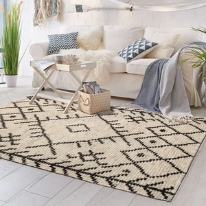 Afghan Moroccan Tribal Ivory Wool Hand Knotted LoomBloom 3'x5' Area Rug - Picture 1 of 4