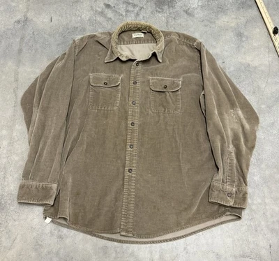 LL Bean Pana Shacket XL Hombres Marrón Camisa Abotonada Tareas De Colección Foto 1 de 4