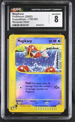 CGC 8 Magikarp 2002 Expedition 118/165 Reverse Holo Pokemon Card - Image 1 of 2
