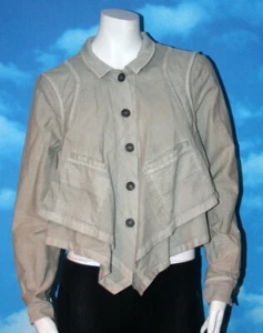 Hei Hei Anthropologie Long Sleeve Khaki Safari Style Button Down Top Medium - Bild 1 von 11