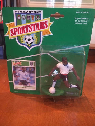 John Barnes England 1989 Sportstars Action Figure Kenner NIB Three Lions Soccer Cover