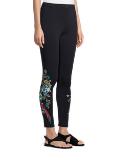 Johnny Was Embroidered Cotton Pants for 